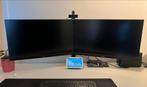 2x 27 inch iiyama beeldschermen en dubbele monitor beugel, Computers en Software, Monitoren, Ophalen, Zo goed als nieuw, Quad HD (2K)