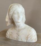 Zeldzaam sculptuur van marmer van Jeanne d’Arc ca 1900, Antiek en Kunst, Kunst | Beelden en Houtsnijwerken, Ophalen of Verzenden