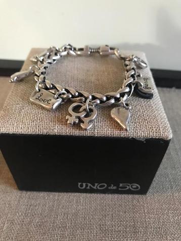 Uno de 50 (26) (95,- = 49,50) schakel-vlecht armband Lakilov beschikbaar voor biedingen