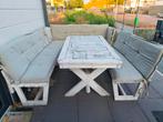 tuintafel/loungeset met kussens op maat, Tuin en Terras, Ophalen, Zo goed als nieuw, Loungeset, Bank