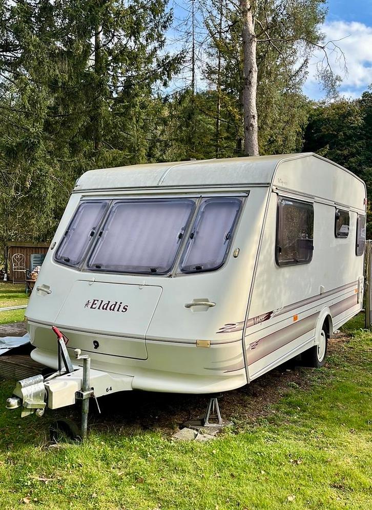 Elddis Caravan '96, Caravans en Kamperen, Caravans, Particulier, tot en met 2, 750 - 1000 kg, Standaardzit, Elddis, Omvormbare zithoek