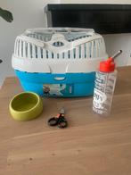 Knaagdieren reiskoffer, nagelschaar, drinkfles en voerbak, Dieren en Toebehoren, Ophalen, Zo goed als nieuw