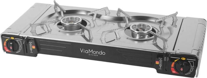 Gasstel 2-pits draagbaar: ideaal voor het noodpakket, Caravans en Kamperen, Kampeeraccessoires, Nieuw, Ophalen of Verzenden