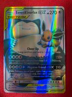 Eevee & Snorlax GX TAG TEAM, Hobby en Vrije tijd, Verzamelkaartspellen | Pokémon, Ophalen, Zo goed als nieuw, Losse kaart