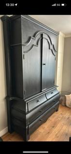 Prachtige buikkast teak black als nieuw, Huis en Inrichting, Kasten | Buffetkasten, Ophalen of Verzenden, Zo goed als nieuw, 25 tot 50 cm