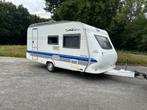 Hobby De Luxe Easy 440 SF 2004 met voortent & Luifel!, Omvormbare zithoek, 75 kg, Hobby, Bedrijf