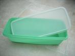 grote, langwerpige Tupperware voorraadbak/groentebak+ deksel, Ophalen of Verzenden, Zo goed als nieuw, Groen, Bak of Kom