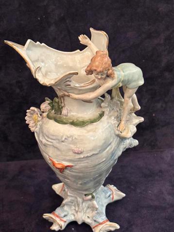 Saksische Vaas met Nymph 2 stuks set scheibe alsbach beschikbaar voor biedingen