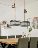 Industriële eetkamerlamp, Huis en Inrichting, Lampen | Hanglampen, Ophalen, Zo goed als nieuw, Metaal, Minder dan 50 cm