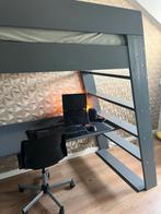 Grijze Woood Hoogslaper Julien met LED-strip, Ophalen, Gebruikt, Eenpersoons, 200 cm
