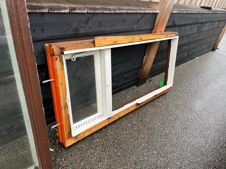 Partij gebruikte deuren en ramen, Doe-het-zelf en Verbouw, Glas en Ramen, Gebruikt, Gevelraam of Ruit, 160 cm of meer, Minder dan 80 cm
