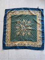 Zijden Sjaal blauw, groen en goud, Hoed, One size fits all, Ophalen of Verzenden, Onbekend