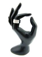 Zilveren ring met zirkonia's, 925, 18 mm, Sieraden, Tassen en Uiterlijk, Ringen, 18 tot 19, Info@zilverwebsite.nl, Zo goed als nieuw