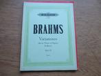 BRAHMS - VARIATIONEN ÜBER THEMA VON PAGANINI -OPUS 35- PIANO, Gebruikt, Klassiek, Ophalen of Verzenden, Artiest of Componist