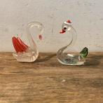 Vintage Glazen Zwaantjes - Jaren 70 Decoratie, Ophalen of Verzenden
