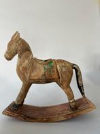 Antiek vintage handgestoken paard, Ophalen of Verzenden