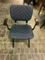 Stoelen 2 stuks 1 met en 1 zonder arm, Ophalen, Twee, Blauw, Nieuw