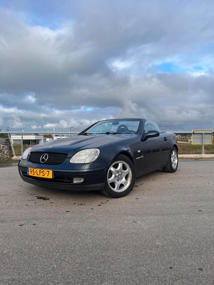Mercedes-Benz SLK 2.3 Slk230 Kompr Roadster AUT 1997 blauw, Auto's, Mercedes-Benz, Particulier, Airbags, Airconditioning, Centrale vergrendeling