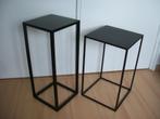 2 Bijzettafel - Plantentafel 60 - 50 Zwart - zgan - per stuk, Huis en Inrichting, 45 tot 60 cm, Minder dan 55 cm, Metaal of Aluminium