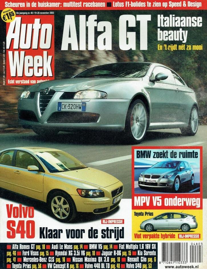 Autoweek 2003 nr. 48 (oa. Hyundai XG 3.5 & Nissan Maxima QX), Boeken, Auto's | Folders en Tijdschriften, Gelezen, Algemeen, Verzenden