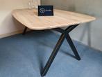 Deens ovaal tafel op maat div onderstellen eiken industrieel, 100 tot 150 cm, Ophalen of Verzenden, Eikenhout, Industrieel Deens ovaal