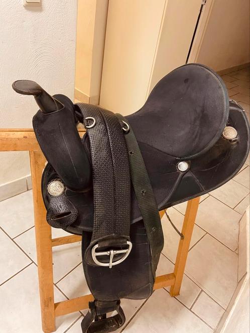 Westernzadel Wintec zwart, Dieren en Toebehoren, Paarden en Pony's | Zadels, Zo goed als nieuw, Western, Verzenden