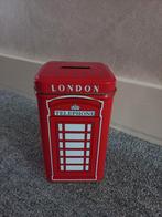 Spaarpot telefooncel London, Verzamelen, Metaal of Blik, Zo goed als nieuw, Ophalen