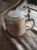 Vintage Gerz Bierpul met tinnen deksel, Antiek en Kunst, Antiek | Keramiek en Aardewerk, Ophalen of Verzenden