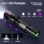 UV lamp | zaklamp | blacklight en wit licht | Nieuw, Caravans en Kamperen, Zaklampen, Ophalen of Verzenden, Nieuw, Batterij