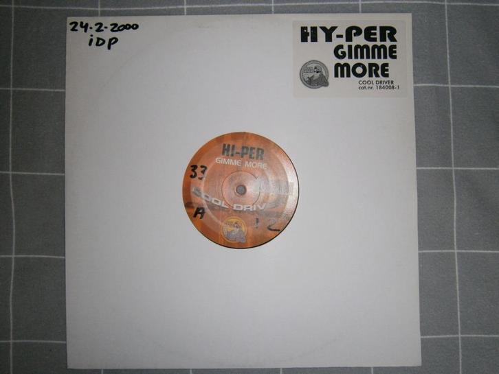 Hi-per – Gimme More. 2000. Belgium. Trance, Jumpstyle, Cd's en Dvd's, Vinyl | Dance en House, Gebruikt, Techno of Trance, 12 inch