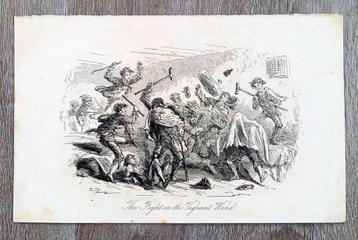Gravure The Fight in the Vagrant Ward - Phiz beschikbaar voor biedingen