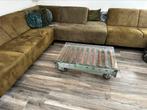 Industrieel stoere salontafel, Ophalen, Gebruikt, 100 tot 150 cm, 50 tot 100 cm