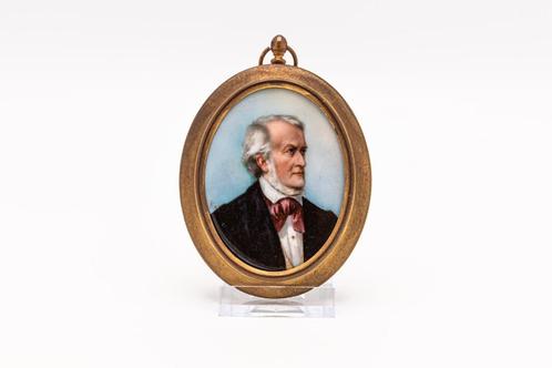 Miniatuur portretje, porselein, 19e eeuw, Antiek en Kunst, Kunst | Schilderijen | Klassiek, Ophalen of Verzenden