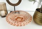 Prachtige vintage schaal persglas roze, Ophalen of Verzenden