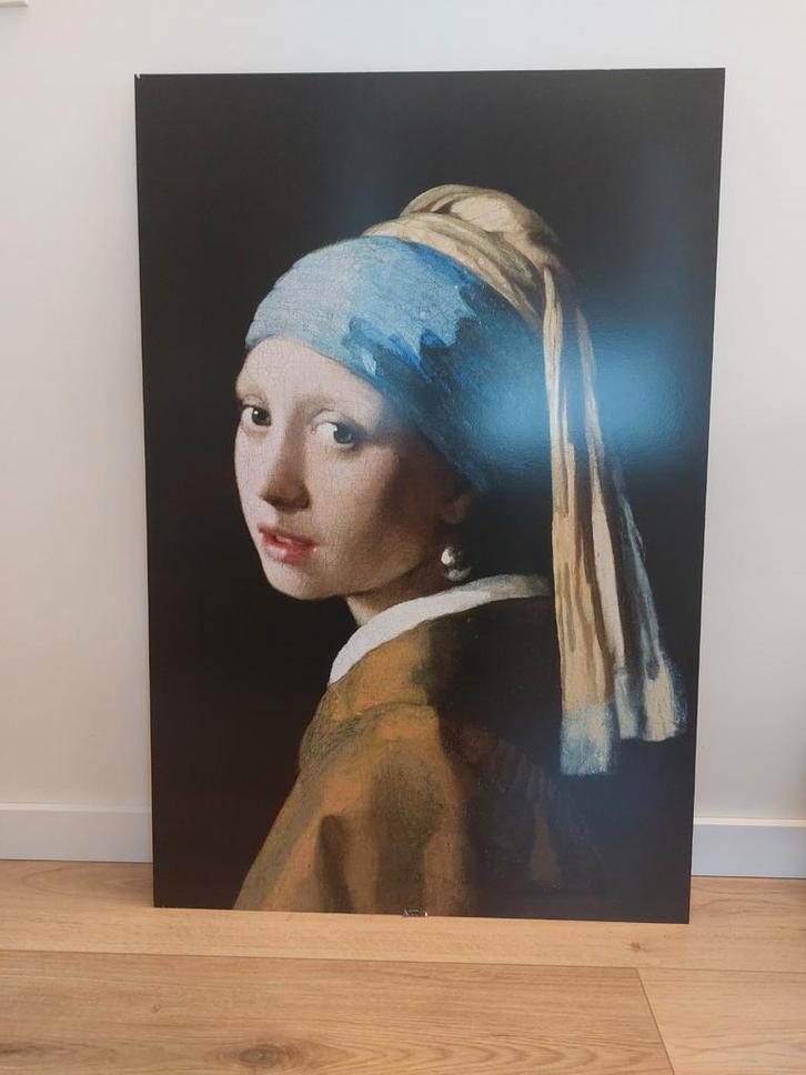 Schilderij Meisje met de parel, Huis en Inrichting, Woonaccessoires | Schilderijen, Tekeningen en Foto's, Schilderij, 75 cm of meer