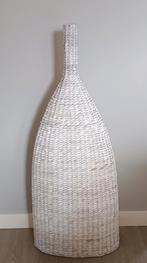 Rotan Decoratie Fles vorm - Woonaccessoire, Ophalen, Overige materialen, Wit, Zo goed als nieuw