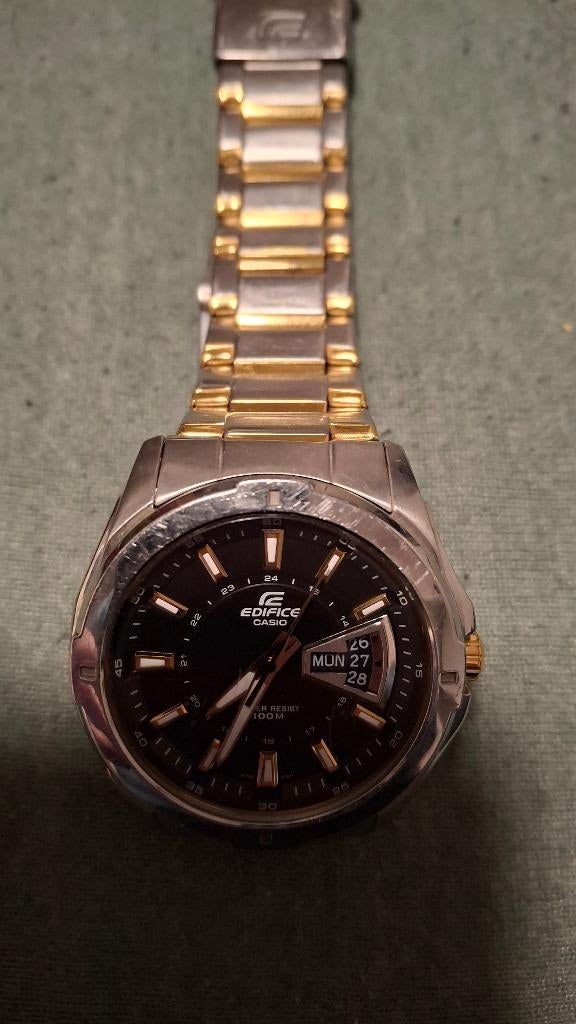 Casio Edifice, Sieraden, Tassen en Uiterlijk, Horloges | Heren, Gebruikt, Staal, Polshorloge, Ophalen of Verzenden