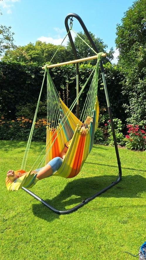 Hangstoel met Frame - Als nieuw, Tuin en Terras, Hangmatten, Nieuw, Eenpersoons, Met standaard, Binnen, Buiten, Ophalen