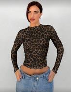 Panterprint shirt, Ophalen of Verzenden, Zo goed als nieuw, Bruin, Korte mouw