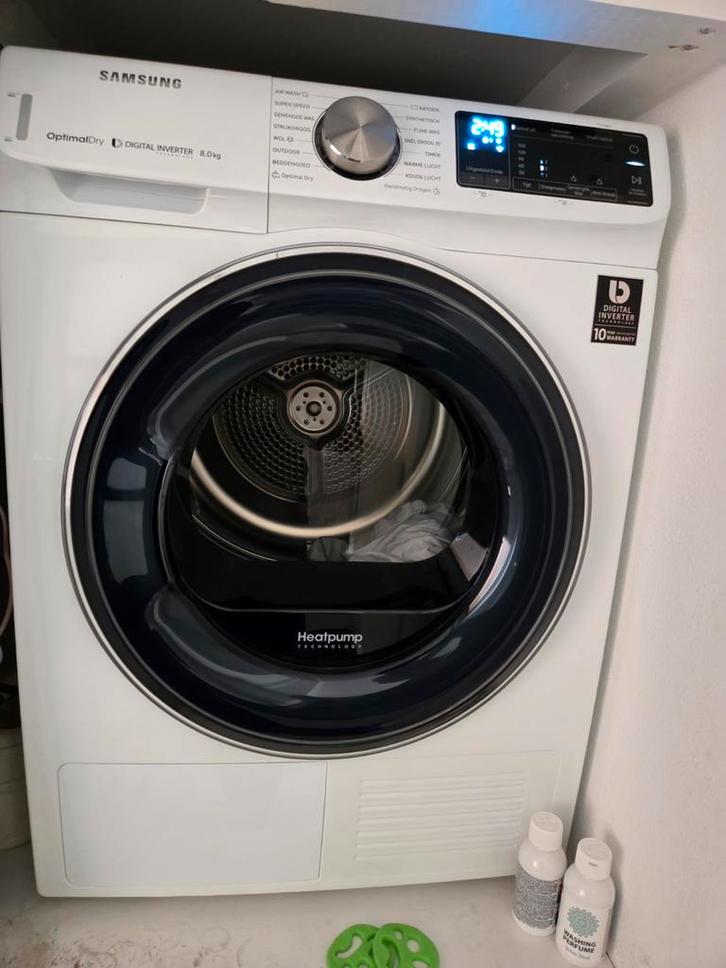 Samsung DV80N62532W Warmtepompdroger - 8kg, Witgoed en Apparatuur, Wasdrogers, Gebruikt, Condens, Voorlader, 8 tot 10 kg, 85 tot 90 cm