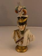 Antiek porseleinen buste van een officier, Antiek en Kunst, Antiek | Keramiek en Aardewerk, Ophalen of Verzenden