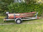 Boottrailer met bootje en bb motor opknappers mercury, Watersport en Boten, Bootonderdelen, Ophalen, Gebruikt, Overige typen