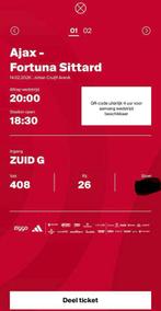 2 tickets Ajax-Fortuna Sittard, Twee personen, Maart