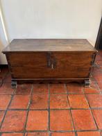 Spaanse grenen houten dekenkist (Antiek), Ophalen, Gebruikt, 100 tot 150 cm, 50 tot 75 cm