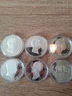 6 sterling zilveren replica's van Nederlandse munten, Postzegels en Munten, Munten | Nederland, Ophalen of Verzenden, Overige waardes