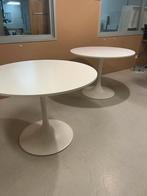 3 Witte ronde eet/woonkamer tafels, Huis en Inrichting, Ophalen, Kunststof, Gebruikt, 100 tot 150 cm