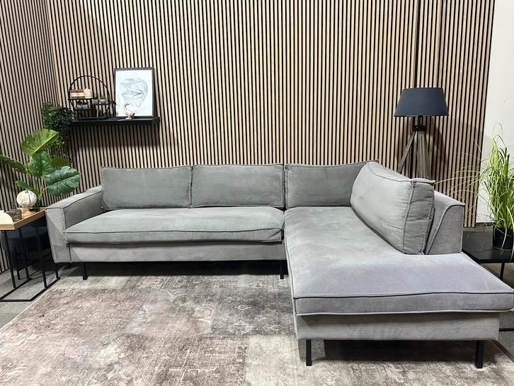 “GRATIS LEVERING” Woood ribstof hoekbank! 290x200, Huis en Inrichting, Banken | Bankstellen, Zo goed als nieuw, Hoekbank, Vierpersoons of meer