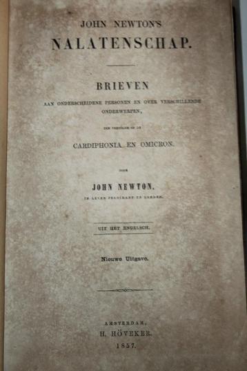 John Newton's nalatenschap. Brieven (1857) beschikbaar voor biedingen