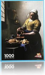 Legpuzzel Het Melkmeisje - Johannes Vermeer (legpuzzel 1000, Ophalen of Verzenden, 500 t/m 1500 stukjes, Legpuzzel, Zo goed als nieuw