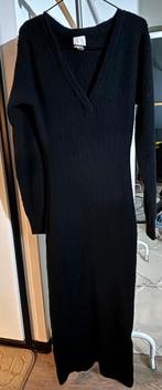 H&M Ribgebreide Jurk - Maat S, Kleding | Dames, Jurken, H&M, Zwart, Ophalen of Verzenden, Zo goed als nieuw